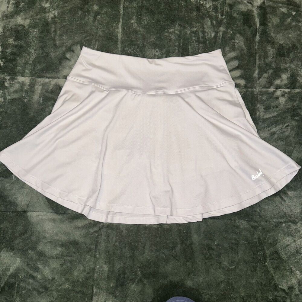 Baleaf Tennis Skirt Women's L White Stretch Athletic Running High Waist Skort